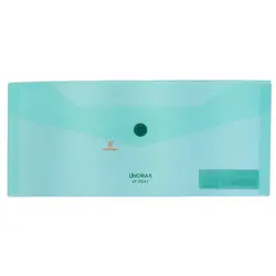 پوشه دکمه دار سبز شفاف ملخی (نامه) EG61 لینومکس LINOMAX - مجد مارکت