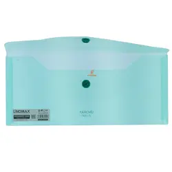 پوشه دکمه دار سبز شفاف ملخی (نامه) EG61 لینومکس LINOMAX - مجد مارکت