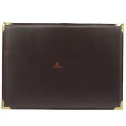 زیردستی چرم (مصنوعی) خوشنویسی قهوه ای تیره - مجد مارکت