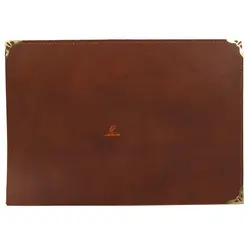 زیردستی چرم مخصوص خوشنویسی قهوه ای تیره - مجد مارکت