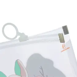 پوشه زیپ دار سایز ملخی فانتزی شفاف طرح دخترناز - مجد مارکت