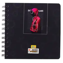 دفتر یادداشت سیمی طرح سرباز با نقاب دایره بازی مرکب