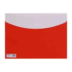 پوشه دکمه دار قرمز متالیک 113 پاپکو