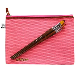 پوشه پارچه ای طرح خال خال گلبهی سویل