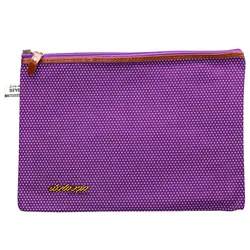 پوشه پارچه ای طرح خال خال بنفش سویل