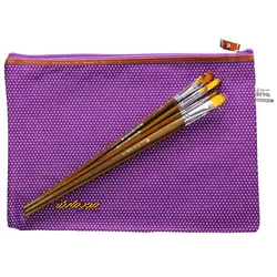 پوشه پارچه ای طرح خال خال بنفش سویل