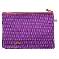 پوشه پارچه ای طرح خال خال بنفش سویل