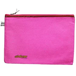 پوشه پارچه ای طرح خال خال صورتی سویل