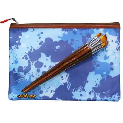 پوشه پارچه ای طرح آبرنگی آبی سویل