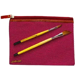 پوشه پارچه ای طرح خال خال زرشکی سویل