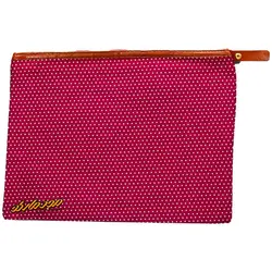 پوشه پارچه ای طرح خال خال زرشکی سویل