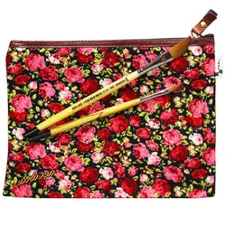 پوشه پارچه ای طرح گل ریز قرمز مشکی سویل