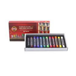 گچ پاستل 12 رنگ مقوایی کوه نور