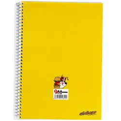 دفتر 80 برگ تک خط M32  طرح سگ و همبرگر سیبو