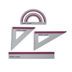 ست 4 تیکه خط کش و نقاله فلزی 1921 پنتر