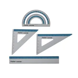 ست 4 تیکه خط کش و نقاله فلزی 1921 پنتر