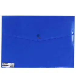 پوشه دکمه دار A4 آبی لینومکس