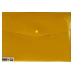 پوشه دکمه دار A4 زرد لینومکس