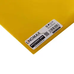 پوشه دکمه دار A4 زرد لینومکس