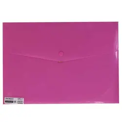 پوشه دکمه دار A4 صورتی لینومکس