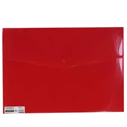 پوشه دکمه دار A4 قرمز لینومکس