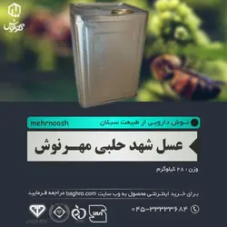 عسل شهد حلبی 28 کیلویی - عسل مهرنوش | خرید عسل طبیعی خرید عمده شهد عسل