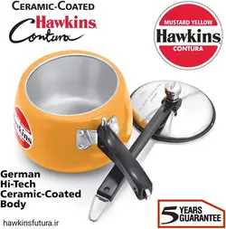 زودپز هاکینز کانچورا سرامیکی آلومینیوم زرد 3 لیتر