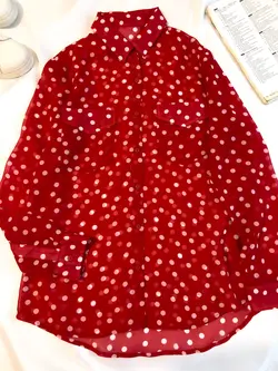 شومیز توپ توپی قرمز