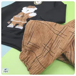 بلوز شلوار تدی مخمل کبریتی