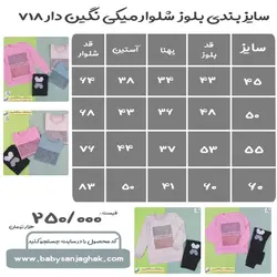 بلوز شلوار میکی نگین دار