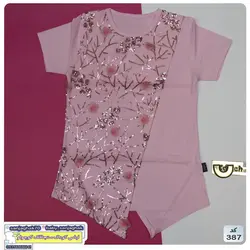 تیشرت دخترانه گل پولک