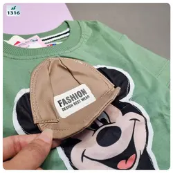 تیشرت تک میکی کلاهدار