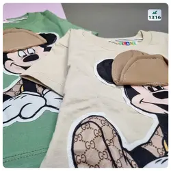 تیشرت تک میکی کلاهدار