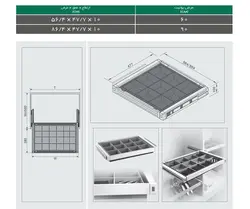 سینی مشبک ریلی جای کمربند کراوات