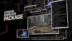پروژه افترافکت مجموعه اجزای استریم آنلاین Stream Overlays Package