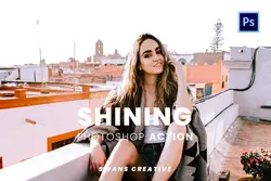 اکشن فتوشاپ افکت ذرات درخشان Shining