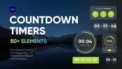 پروژه افترافکت مجموعه موشن ساعت شمار Countdown Timers