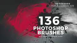 مجموعه براش فتوشاپ آبرنگ Watercolor and Blood Brushes