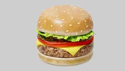 مدل سه بعدی همبرگر Hamburger Prop