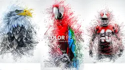 اکشن فتوشاپ خودکار رنگی Color Pen Photoshop Action