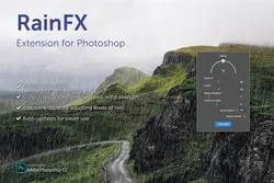 اسکریپت Rain FX PS شبیه سازی بارش باران در فتوشاپ