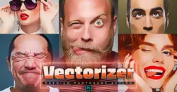 دانلود اکشن فتوشاپ وکتورساز Vectorizer Photoshop Action