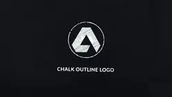 پروژه نمایش لوگو پریمیر با طرح گچ Chalk Outline + موسیقی