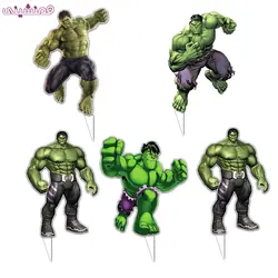 مجموعه 5 عددی تاپر 6 سانتی جشن و تولد طرح هالک مدل قهرمانان اونجرز