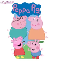 استند چوبی جشن و تولد مدل خانواده پپاپیگ