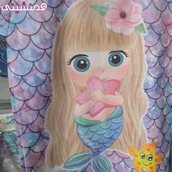 تیشرت زیبای پنبه طرح پری دریایی کیوت