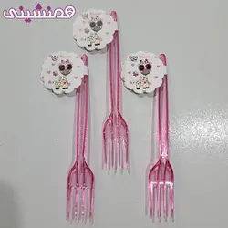 بسته 10 عددی چنگال جشن و تولد تم زرافه کیوت دختر