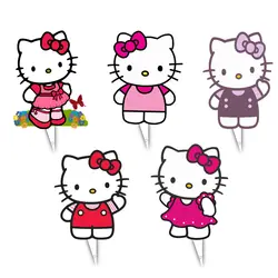 مجموعه 5 عددی تاپر 6 سانتی جشن و تولد تم هلو کیتی