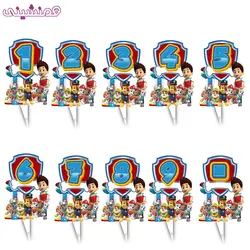 تاپر تولد اعداد مدل تم جشن سگهای نگهبان کد 01