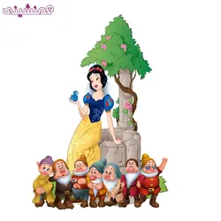 استند چوبی طرح سفید برفی و 7 کوتوله کنار چاه کد 04 مدل پرنسس های دیزنی